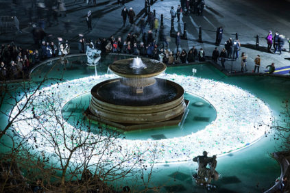 London – Luzinterruptus’ ‘8th Continent’ at Trafalgar Square