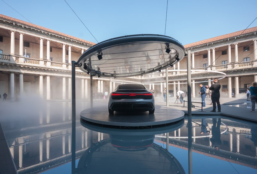 Installazione Audi fifth-ring MAD architects Milano Design Week 2018 Inexhibit