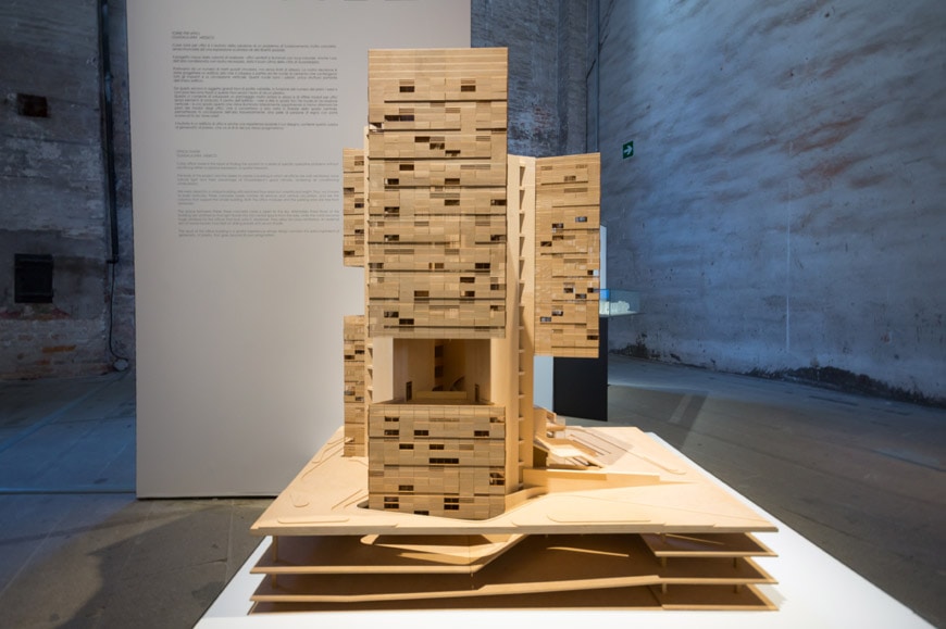 Estudio Carme Pinos Cube tower model Arsenale 2018 Venice Architecture Biennale Inexhibit